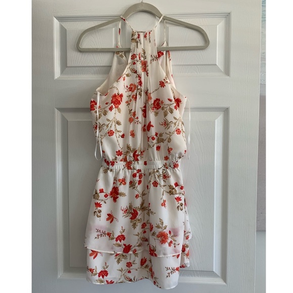 Joie ruffled orange floral print Mini dress  XS - Picture 5 of 5